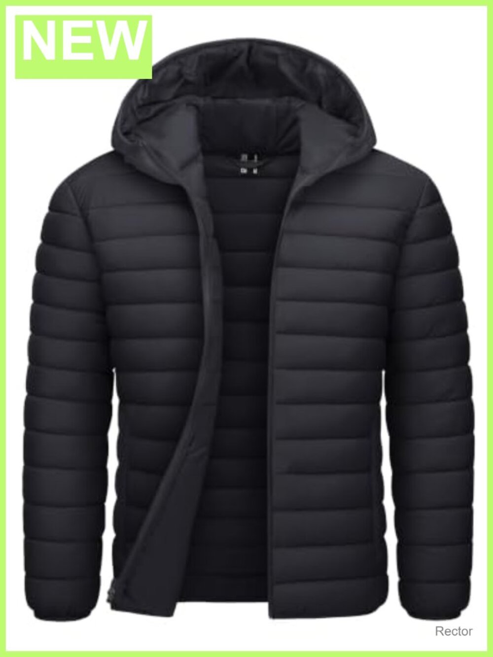 Lightweight Packable Hooded Puffer Jacket Quilted Nylon Winter Coat